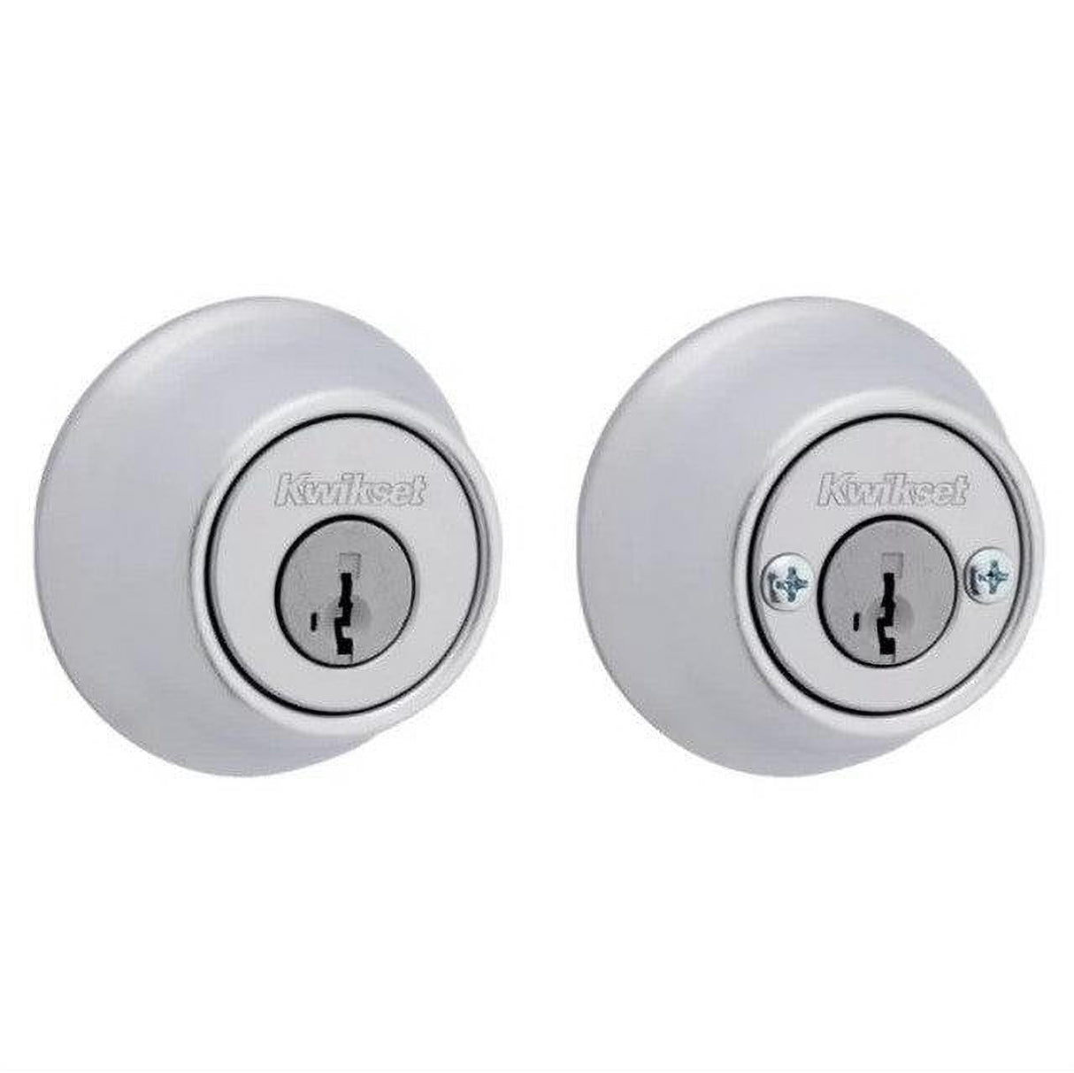 Kwikset 665-15S.DS Double Cylinder Deadbolt with RCAL Latch and STRKP Strike Pack which includes Square Corner, Round Corner and 5303 Round Corner Full Lip Strikes Satin Nickel