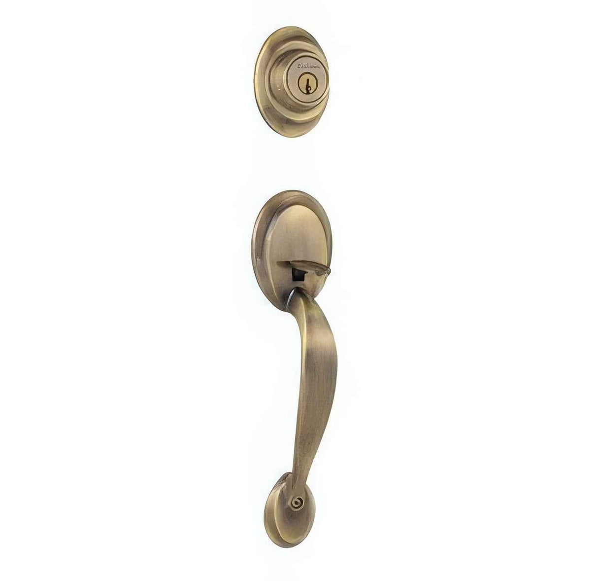 Kwikset 687DALIP Dakota Single Cylinder Exterior Handleset SmartKey in Antique Nickel
