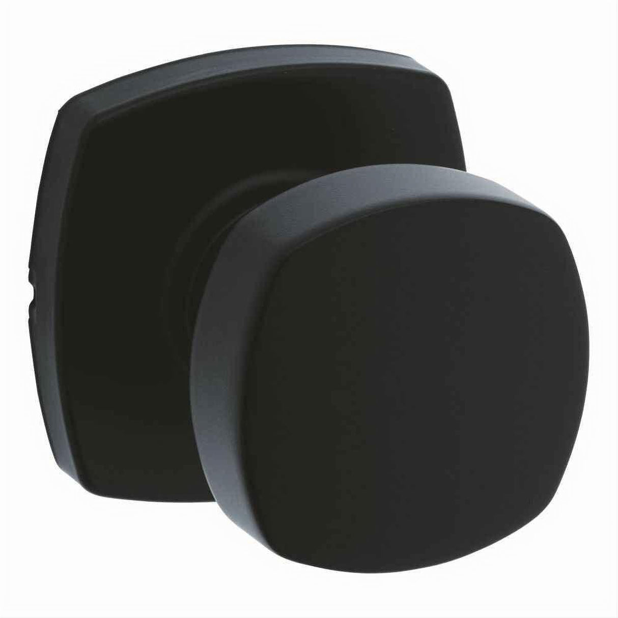 Kwikset 720AYKMDT-514 Arroyo Knob with Midtown Rose Passage Door Lock and RCS Strike Matte Black