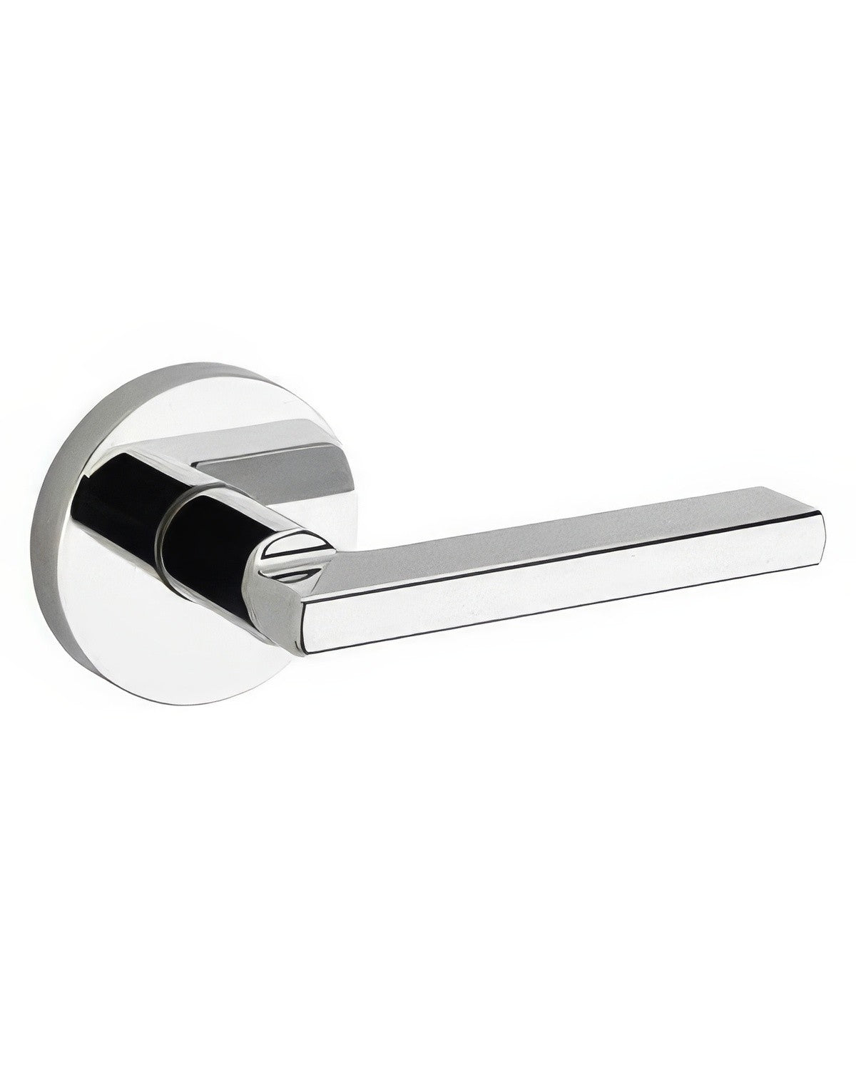 Kwikset 720HFLRDT-26 Halifax Lever with Round Rose Passage Door Lock and RCS Strike Bright Chrome