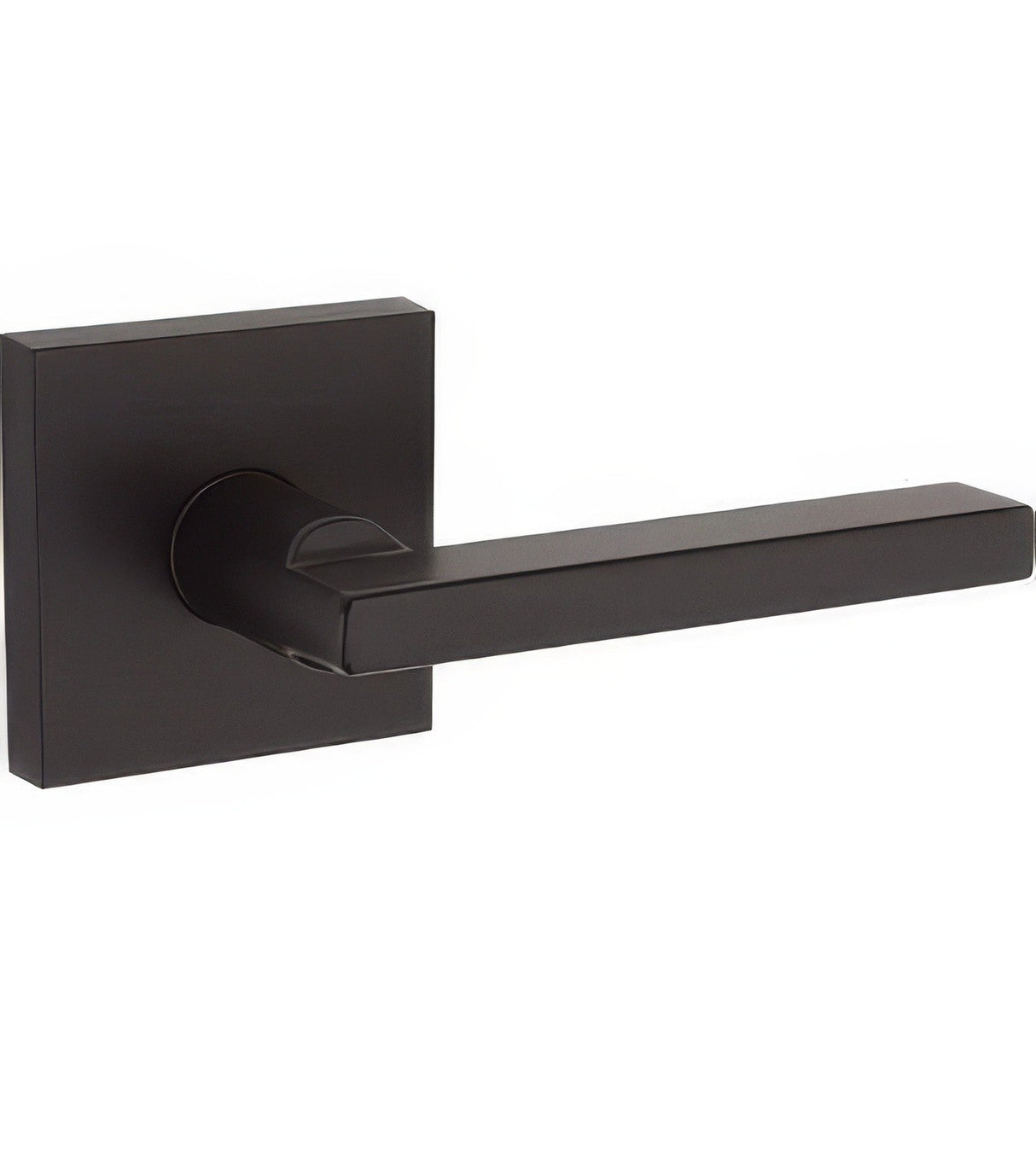 Kwikset 720HFLSQT-514 Halifax Lever with Square Rose Passage Door Lock and RCS Strike Matte Black