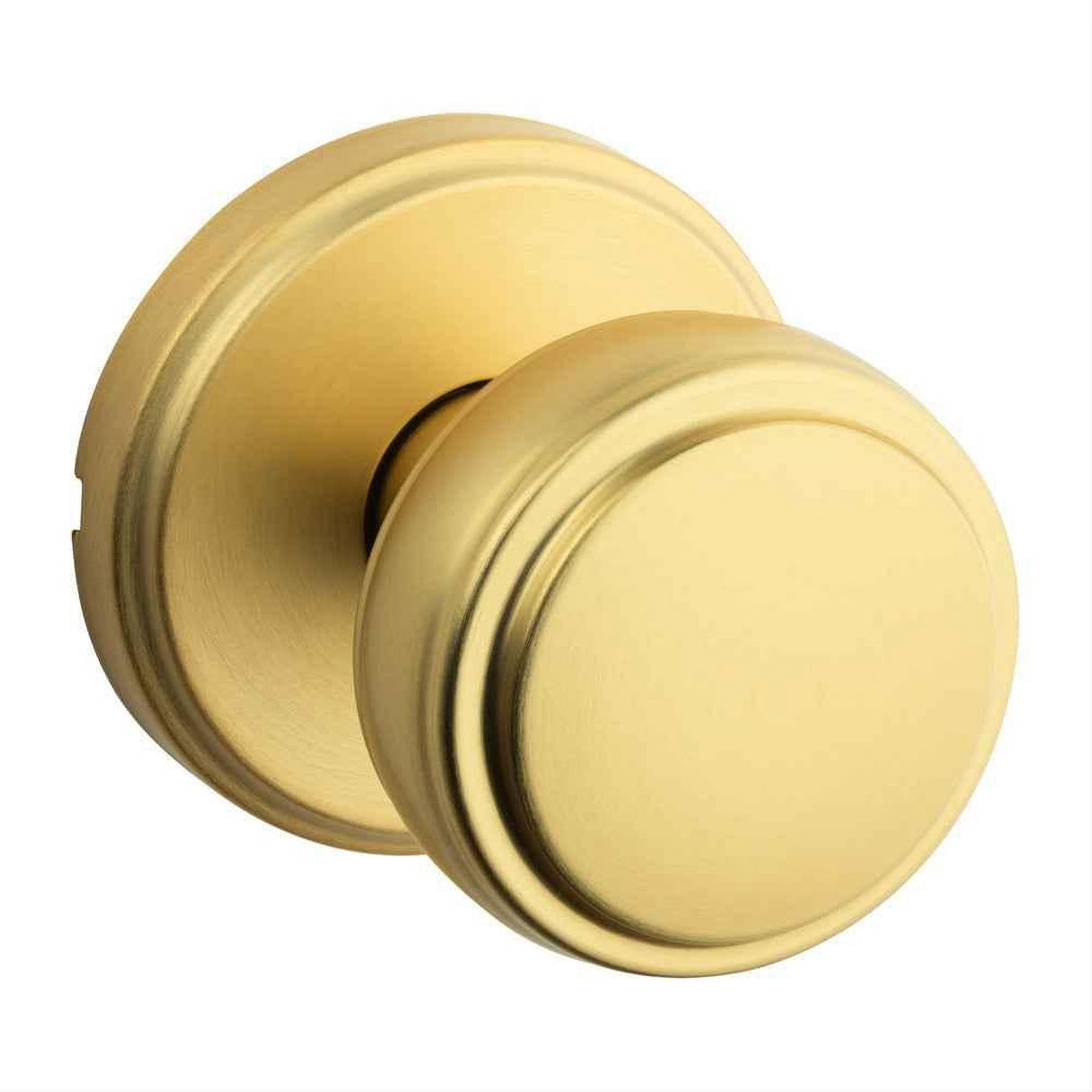Kwikset 720SOK-4 Sora Knob with Traditional Round Rose Passage Door Lock and RCS Strike Satin Brass