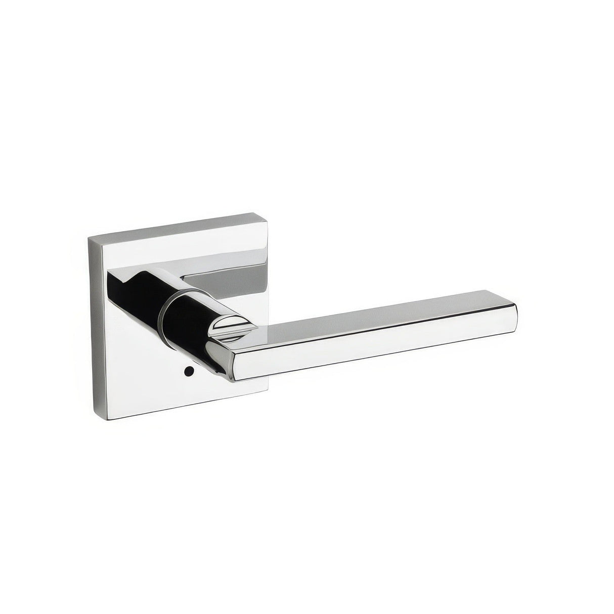 Kwikset 730HFLSQT-26 Halifax Lever with Square Rose Privacy Door Lock and RCS Strike Bright Chrome
