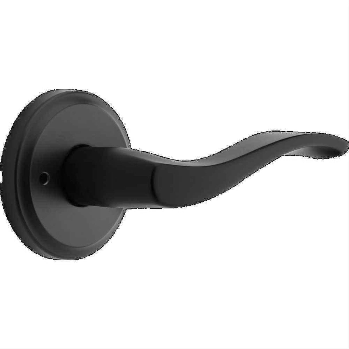 Kwikset 730SEL-514 Sedona Lever Privacy Door Lock and RCS Strike Matte Black