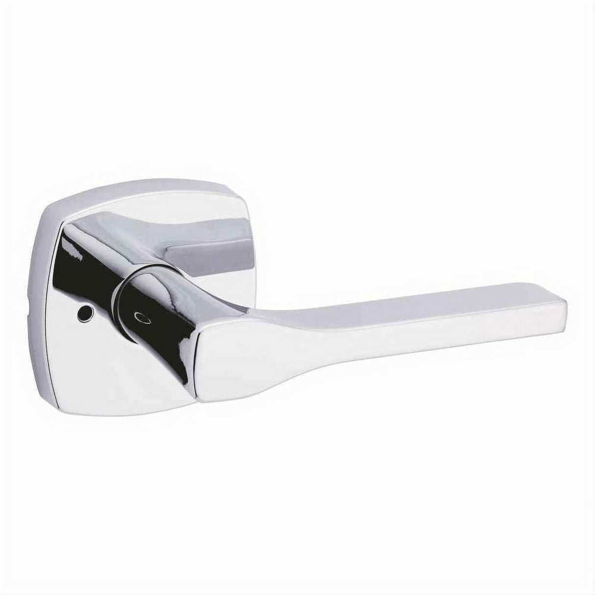 Kwikset 730TPLMDT-26 Tripoli Lever with Midtown Rose Privacy Door Lock and RCS Strike Bright Chrome