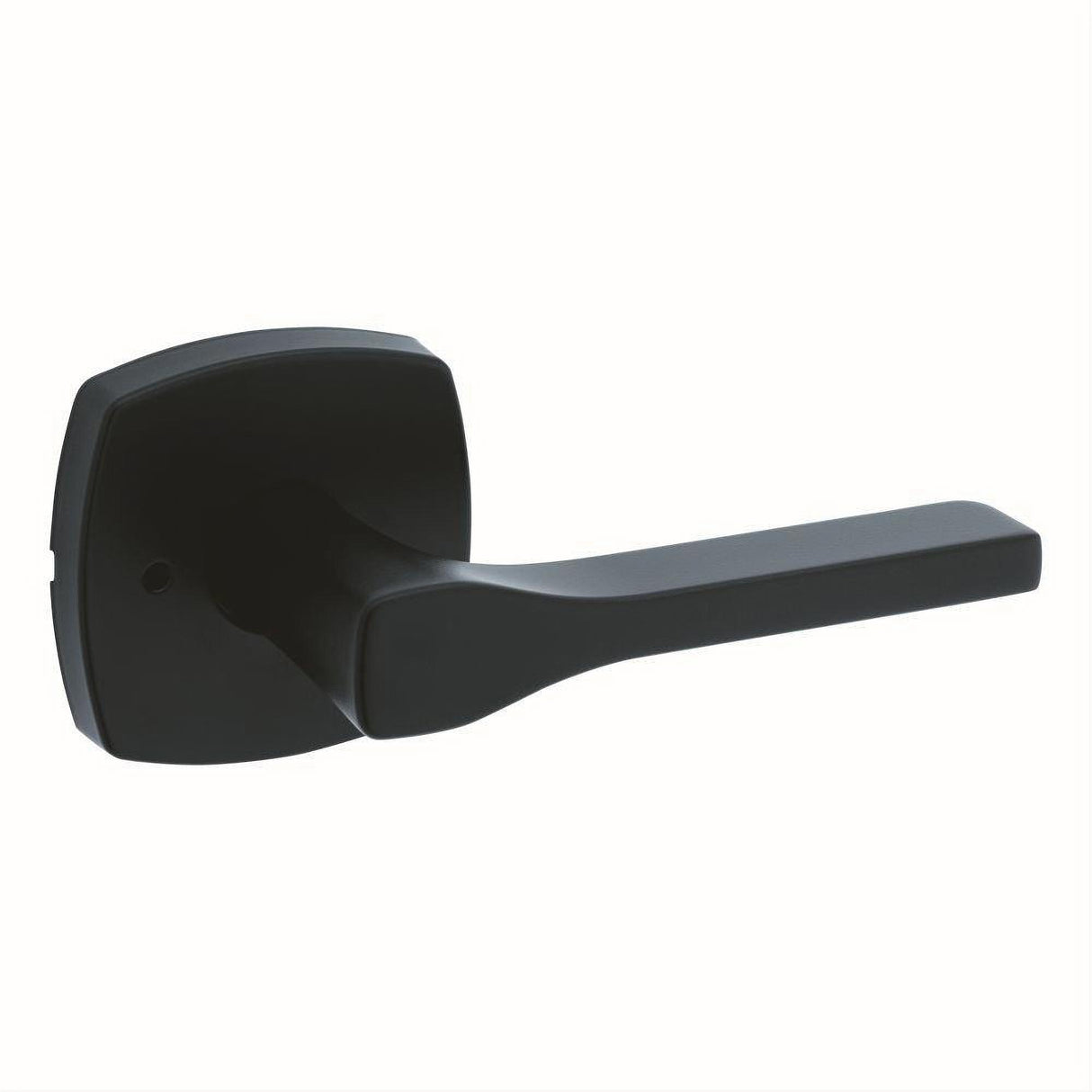 Kwikset 730TPLMDT-514 Tripoli Lever with Midtown Rose Privacy Door Lock and RCS Strike Matte Black