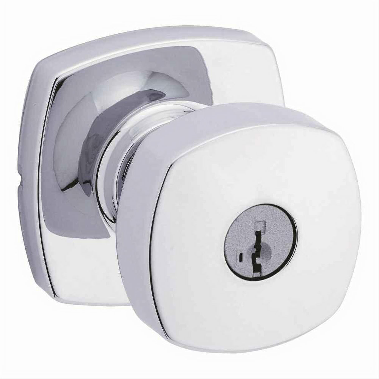 Kwikset 740AYKMDT-26S Arroyo Knob with Midtown Rose Entry Door Lock SmartKey and RCS Strike Bright Chrome