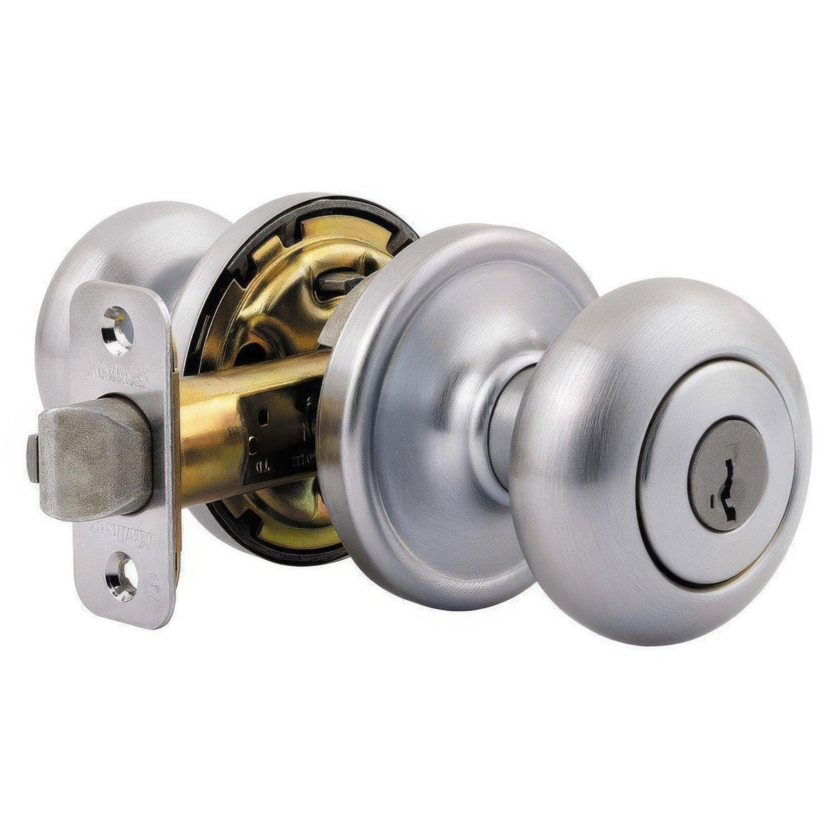 Kwikset 740H-26DS Hancock Single Cylinder Keyed Entry Knob Satin Chrome