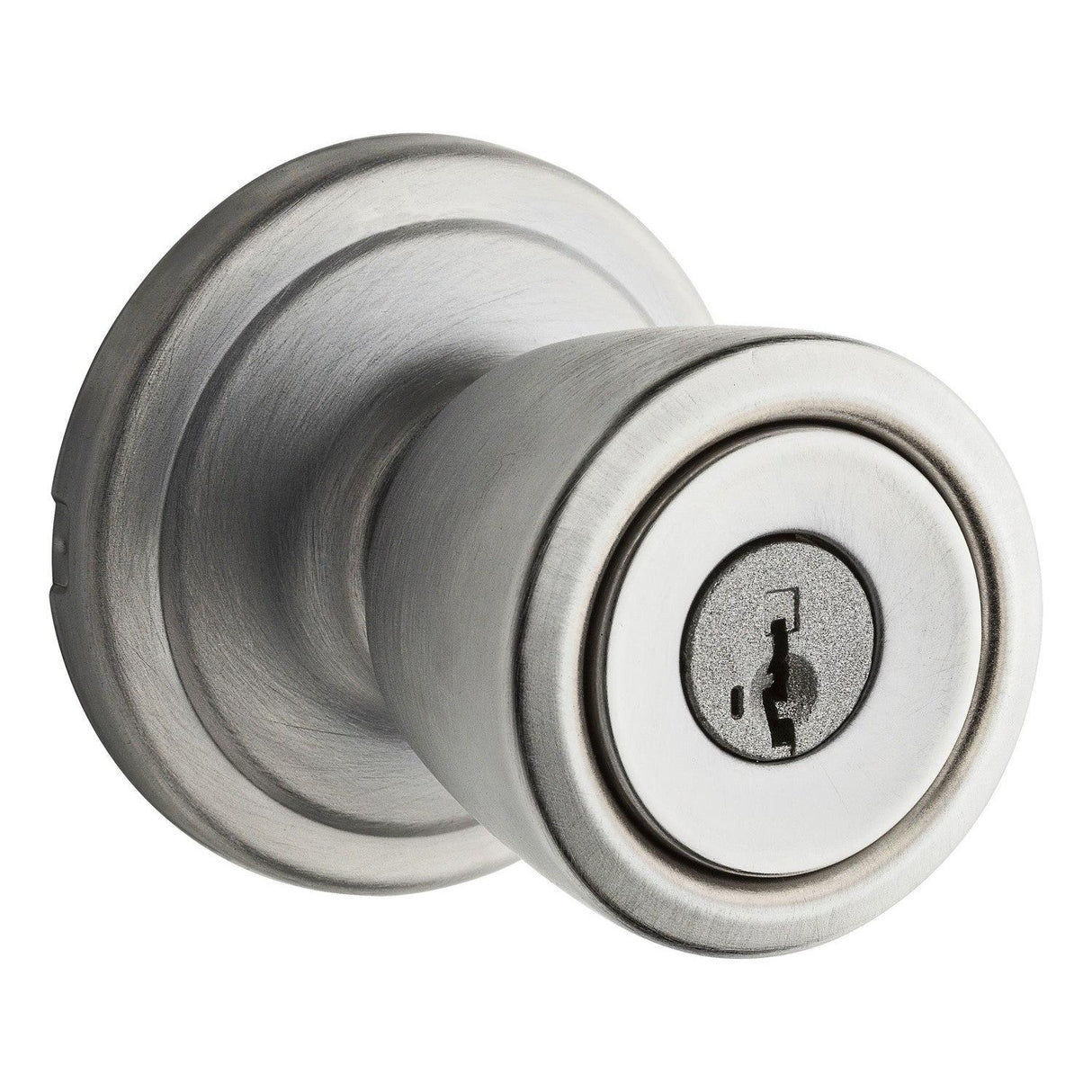 Kwikset 750A-26DS Abbey Storeroom Keyed Door Knob Satin Chrome
