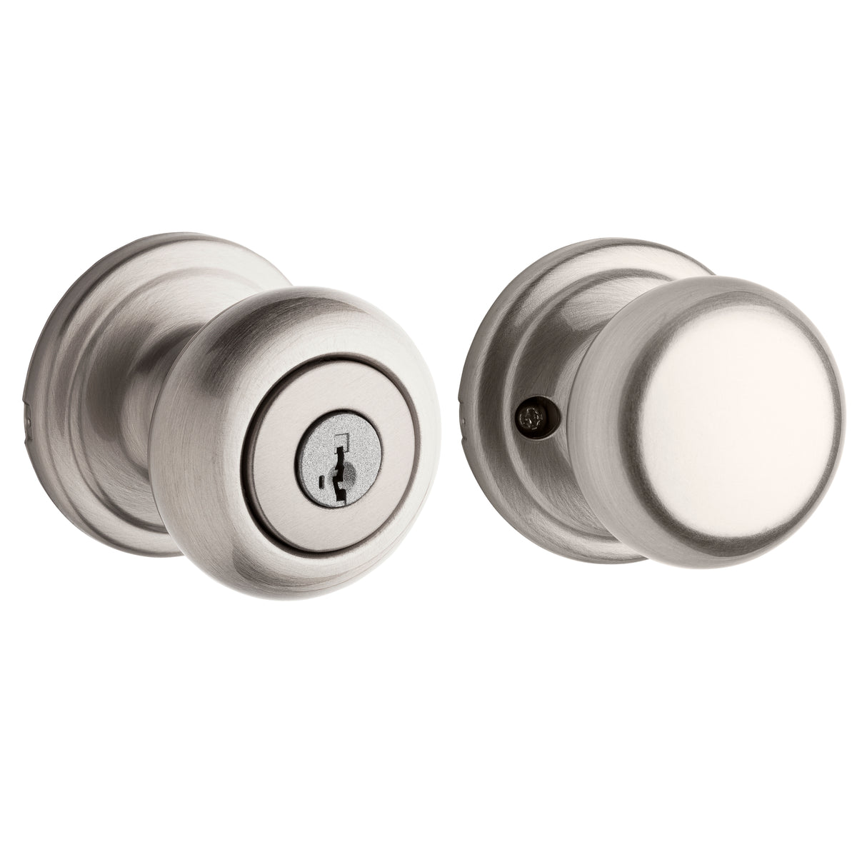 Kwikset 750H-3 Hancock Knob Vestibule Door Lock SmartKey with 6AL Latch and RCS Strike Bright Brass