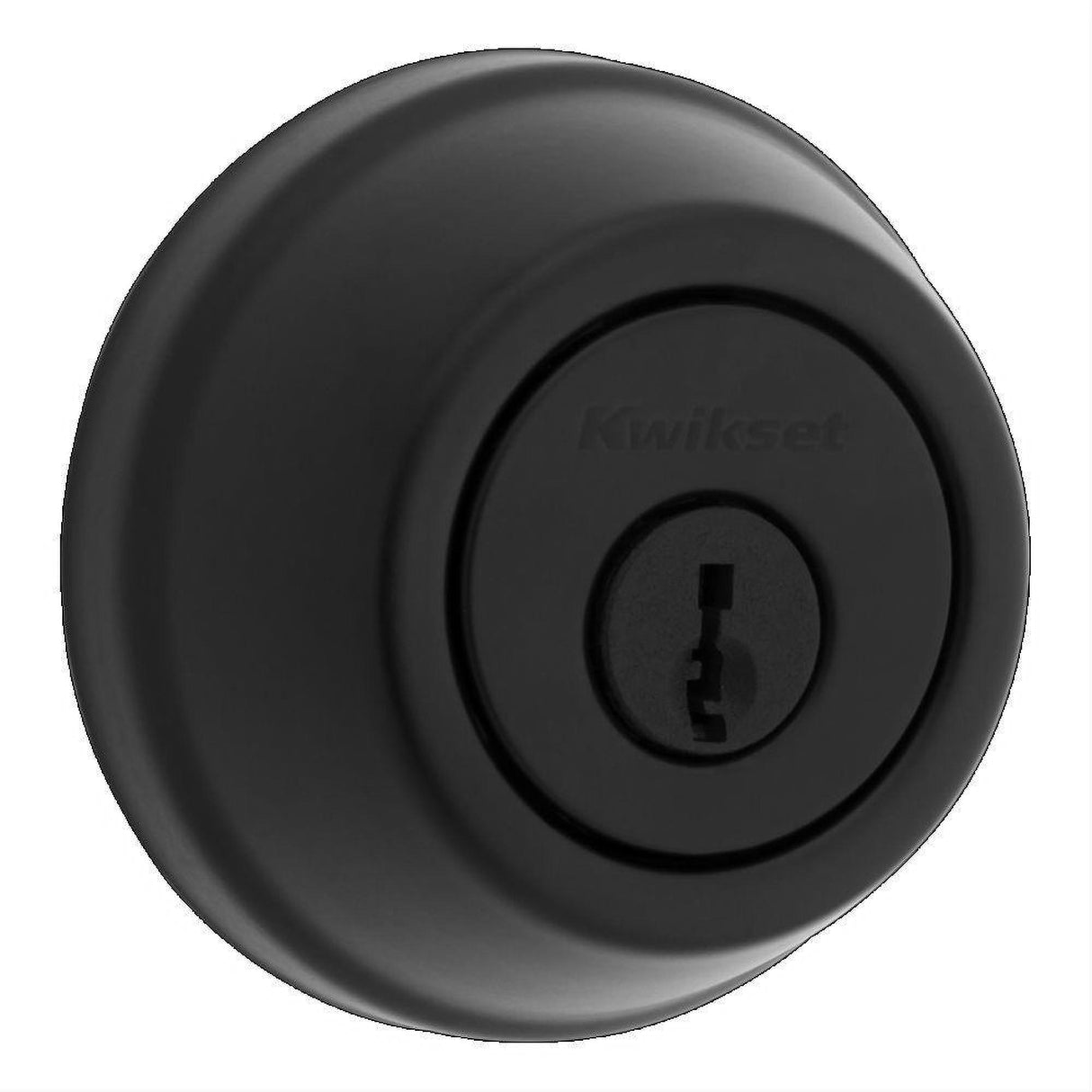 Kwikset 780-514.STRKP Single Cylinder Deadbolt with 6AL Latch and STRKP Strike Pack which includes Square Corner, Round Corner and 5303 Round Corner Full Lip Strikes Matte Black