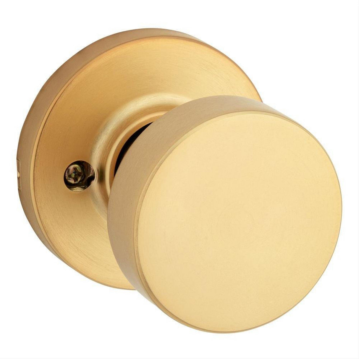 Kwikset 788PSKRDT-4 Pismo Half Dummy Door Lever with Round Rose Satin Brass