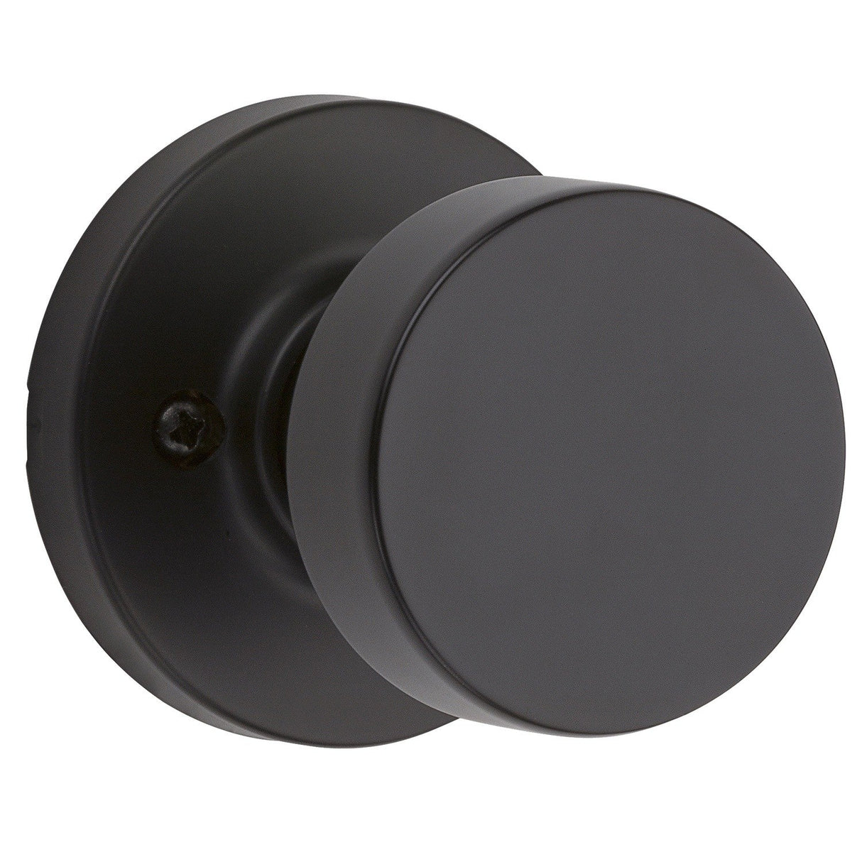 Kwikset 788PSKRDT-514 Pismo Half Dummy Door Lever with Round Rose Matte Black