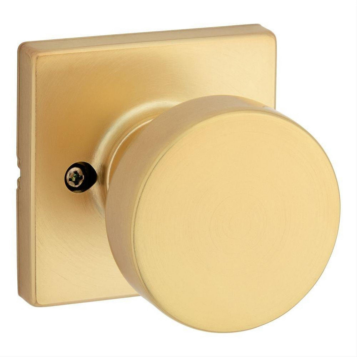 Kwikset 788PSKSQT-4 Pismo Half Dummy Door Lever with Square Rose Satin Brass