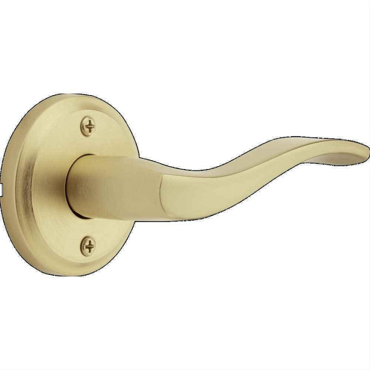 Kwikset 788SELRH-4 Right Hand Sedona Half Dummy Door Lever Satin Brass