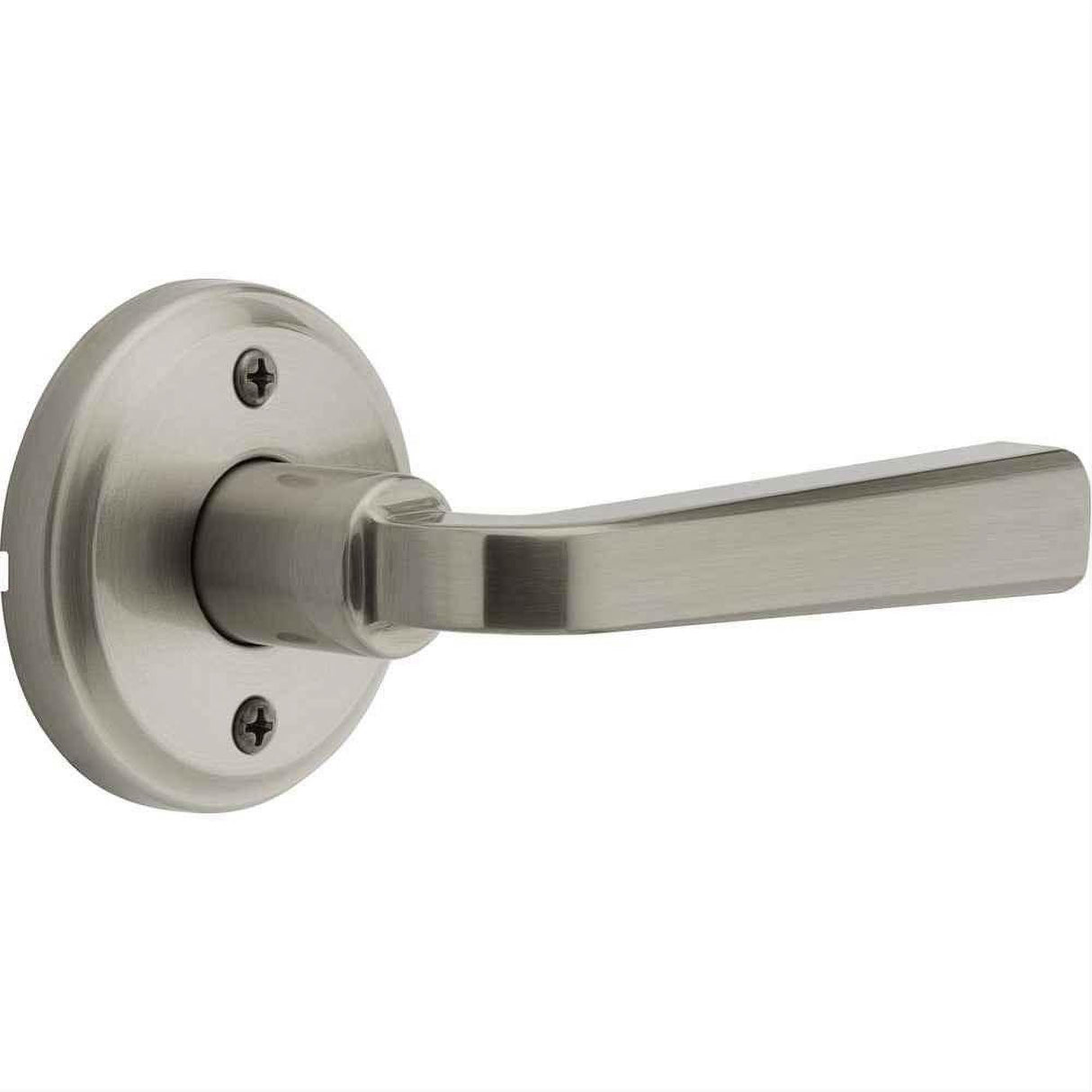 Kwikset 788TDLTRCT-15 Trafford Half Dummy Door Lever with Rectangle Rose Satin Nickel