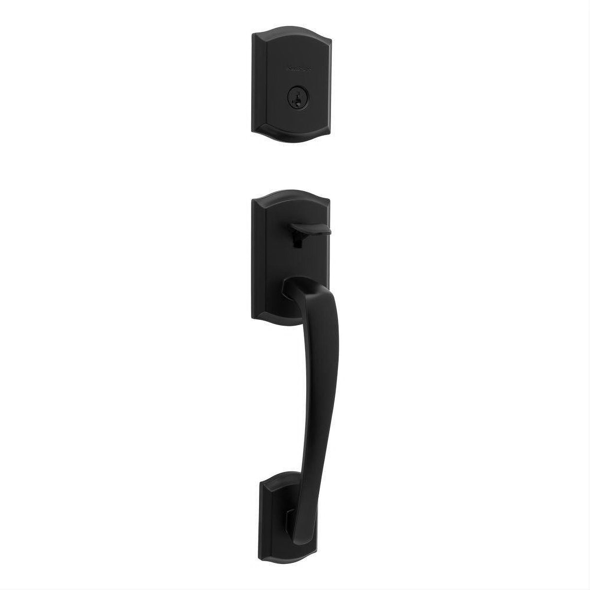 Kwikset 818PTHLIP-514S.STRKP Single Cylinder Prescott Exterior Handleset with SmartKey Matte Black