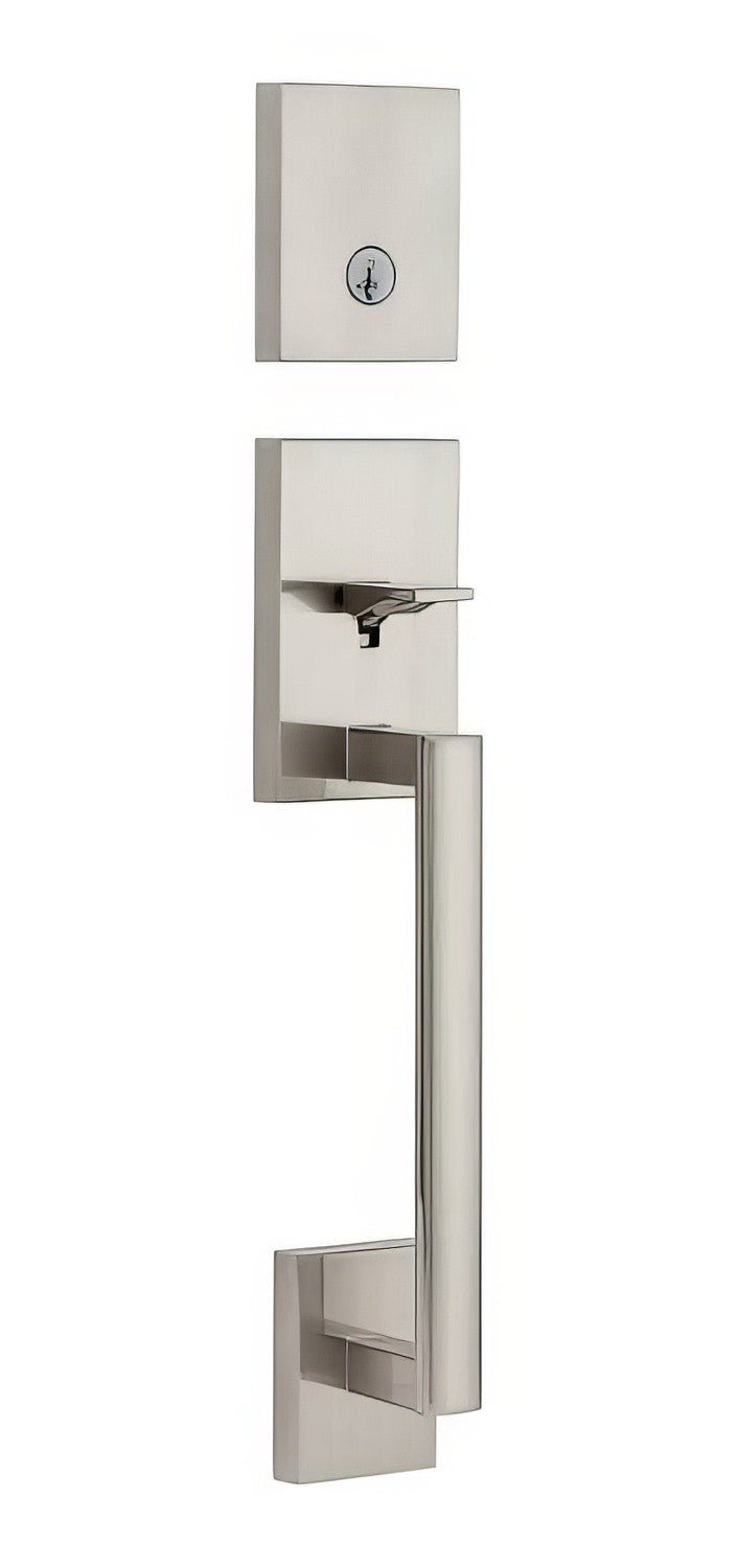 Kwikset 818SCELIP-15S.STRKP Single Cylinder San Clemente Exterior Handleset with SmartKey Satin Nickel