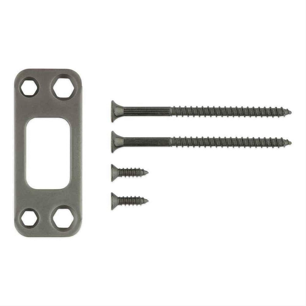 Kwikset 820050-008 Round Corner Deadbolt Strike - Gunmetal