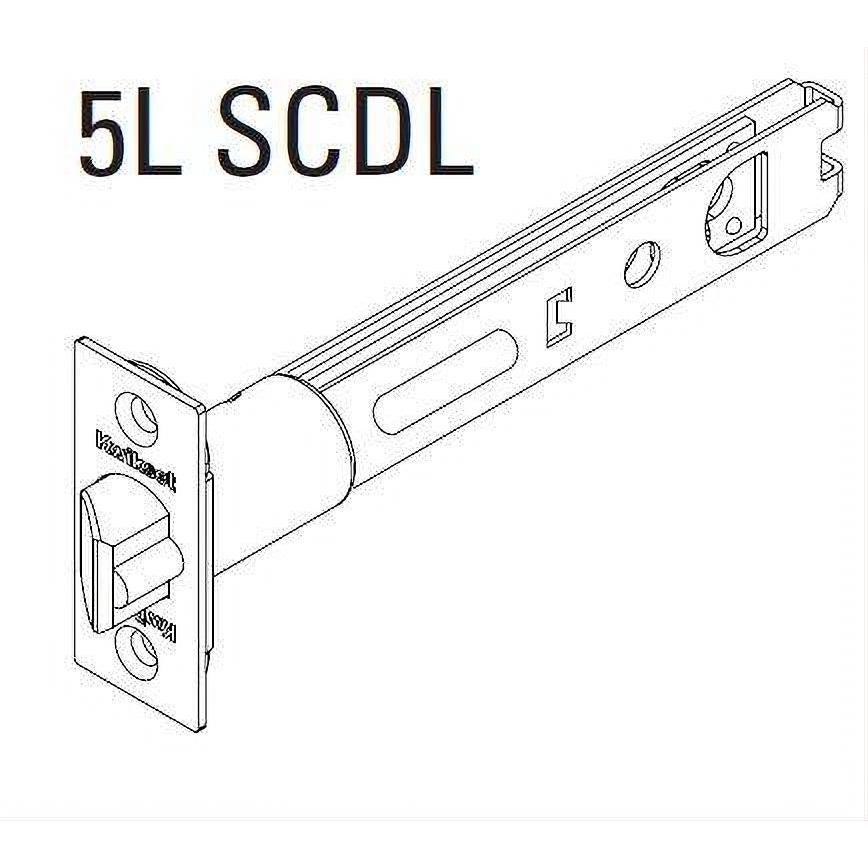 Kwikset 83014-018 Clear Pack 5" Square Deadlatch Antique Brass