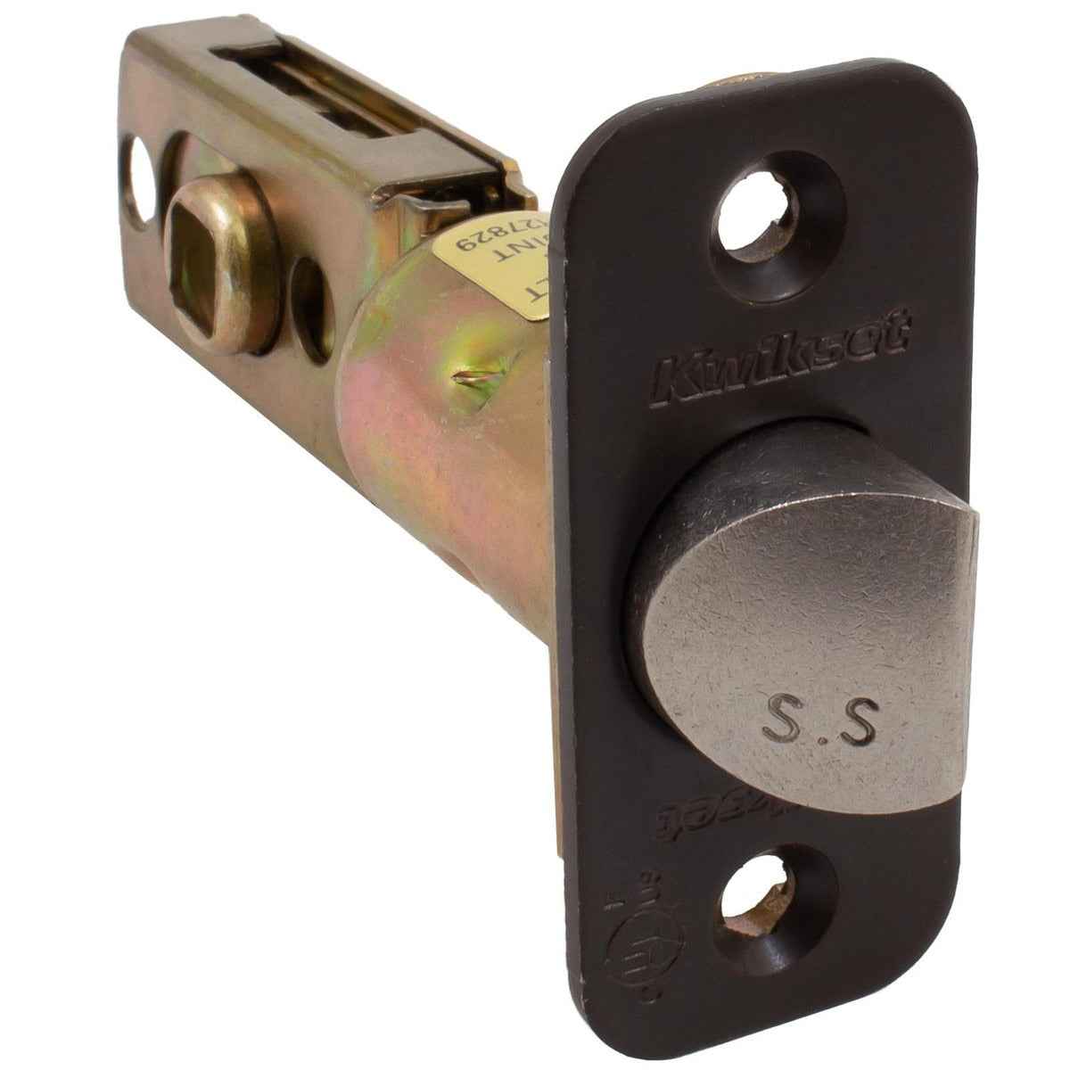 Kwikset 83521-001 Adjustable Radius Corner Spring Latch - Bright Brass