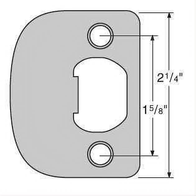 Kwikset 83796-022 Radius Corner Full Lip Strike - Satin Nickel