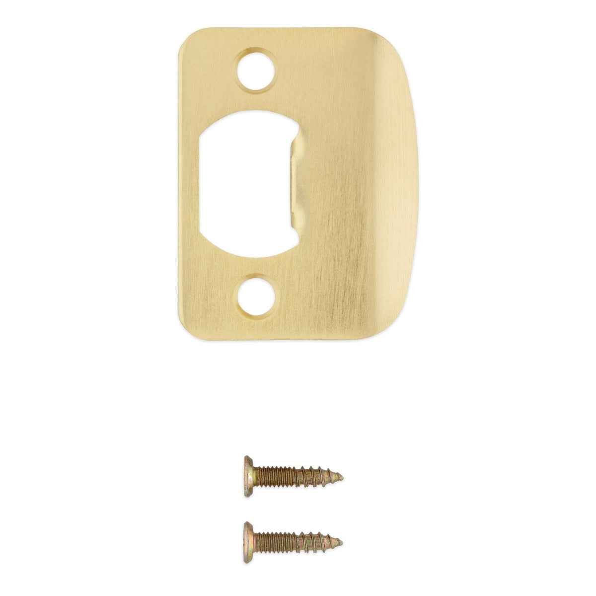 Kwikset 83796-024 Radius Corner Full Lip Strike - Satin Brass