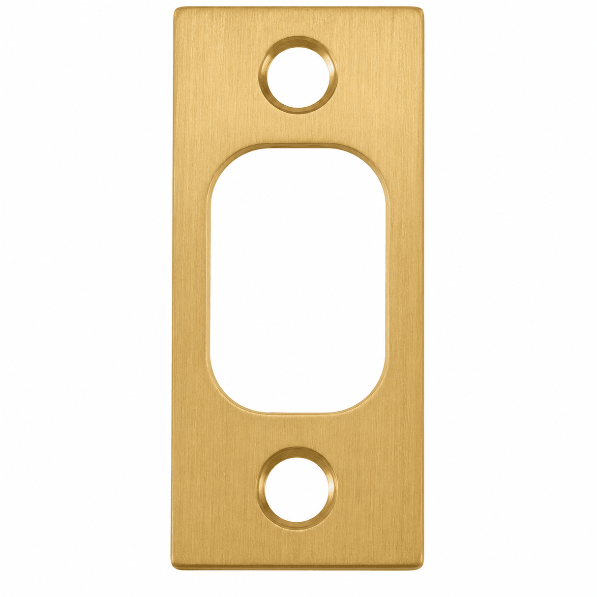 Kwikset 85072-021-0 1" x 2-1/4" Square Corner Deadbolt Strike Satin Brass