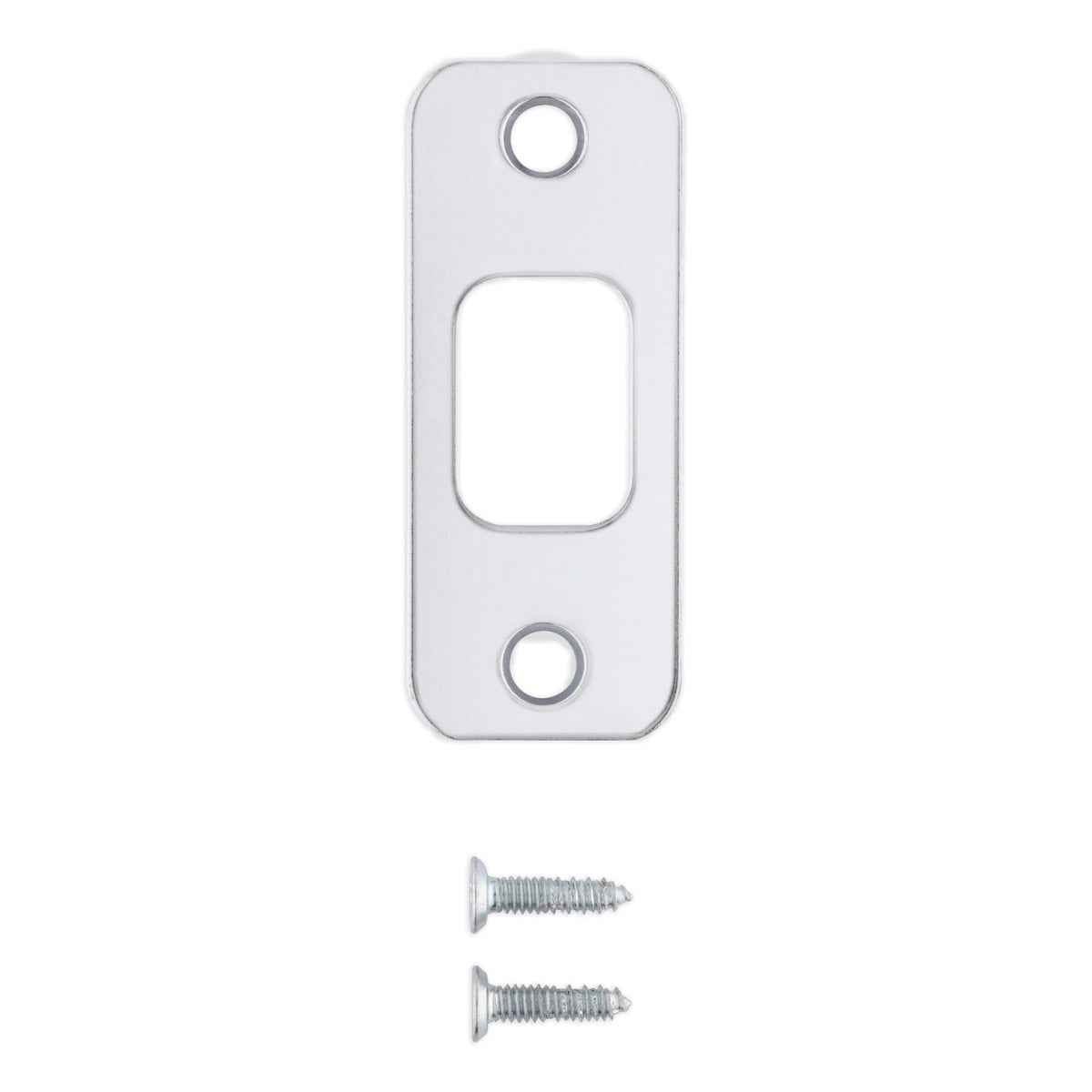 Kwikset 85279-002 1-1/8" x 2-3/4" Round Corner Deadbolt Strike for US26 Bright Chrome and US26D Satin Chrome Bright Chrome / Satin Chrome