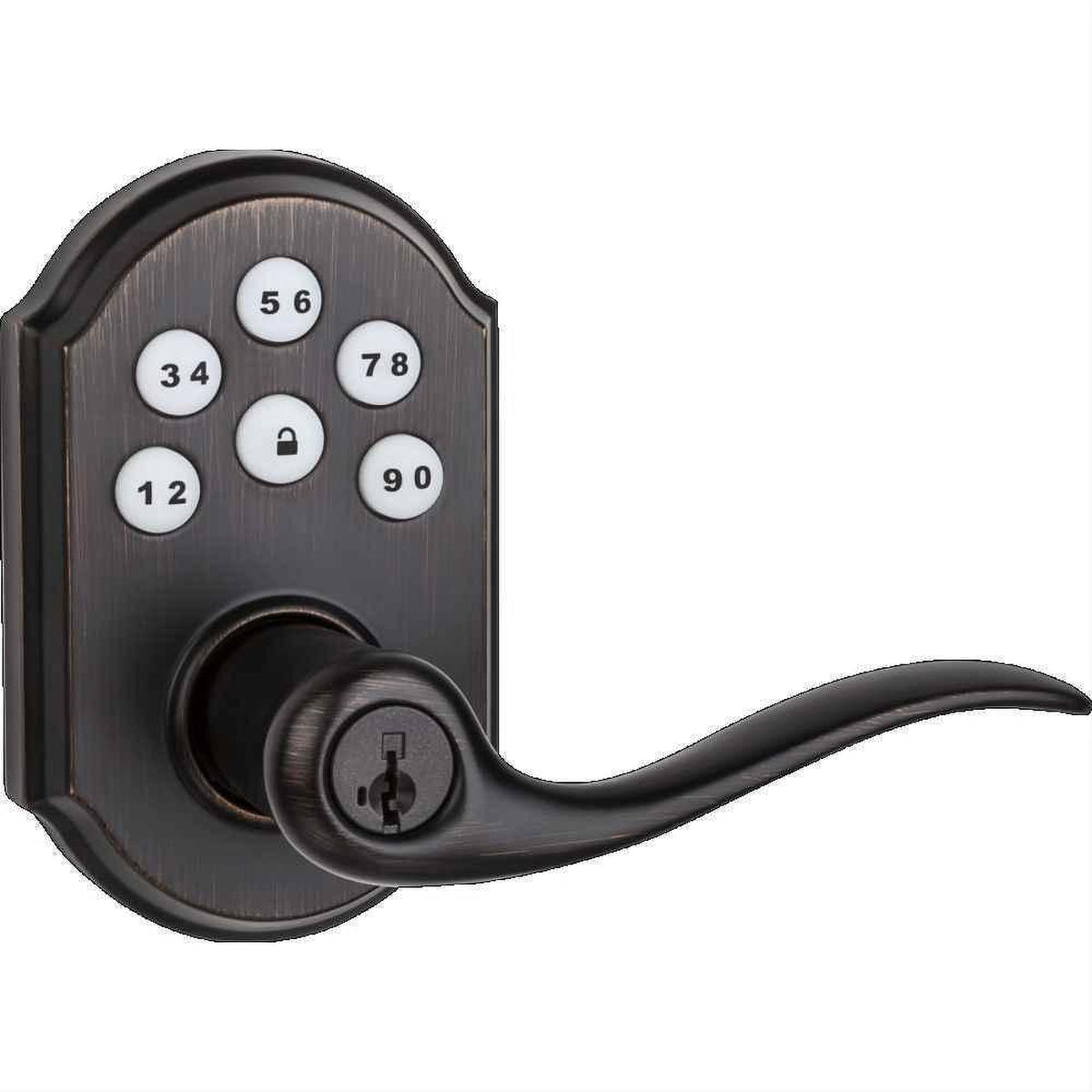 Kwikset 912TNLZW500-11PS Z-Wave Enabled Tustin Lever SmartCode Deadbolt with Z-Wave 500 Chipset, RCAL Latch and RCS Strike - Venetian Bronze