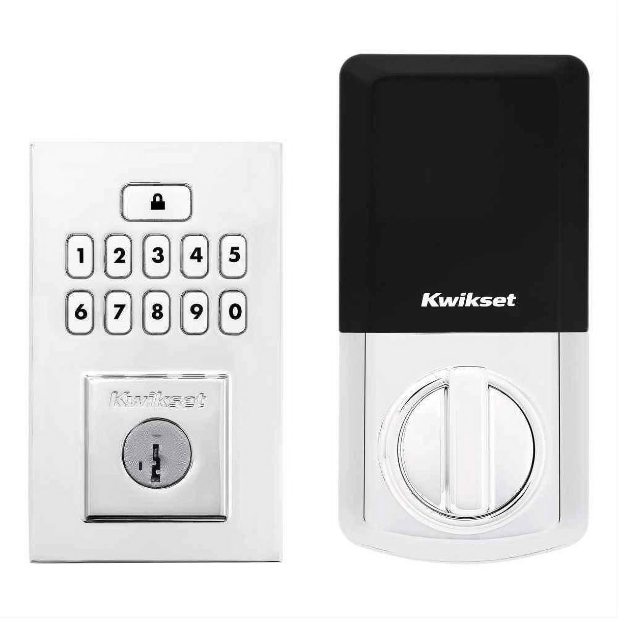 Kwikset 9260CNT-26S SmartCode Electronic Deadbolt with SmartKey Bright Chrome