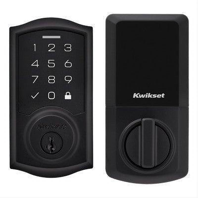 Kwikset 9270TRL-514S SmartCode Electronic Deadbolt with SmartKey Matte Black