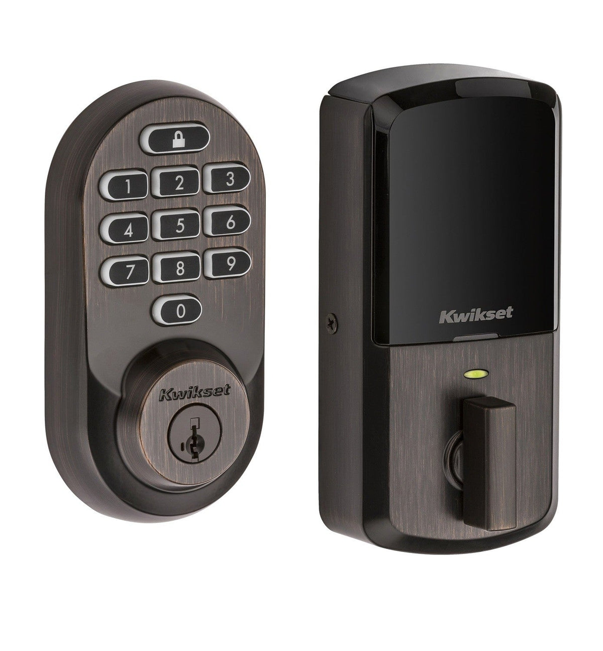 Kwikset 938WIFIKYPD-11PS Halo Wi-Fi Enabled Smart Lock Electronic Door Lock with SmartKey Venetian Bronze