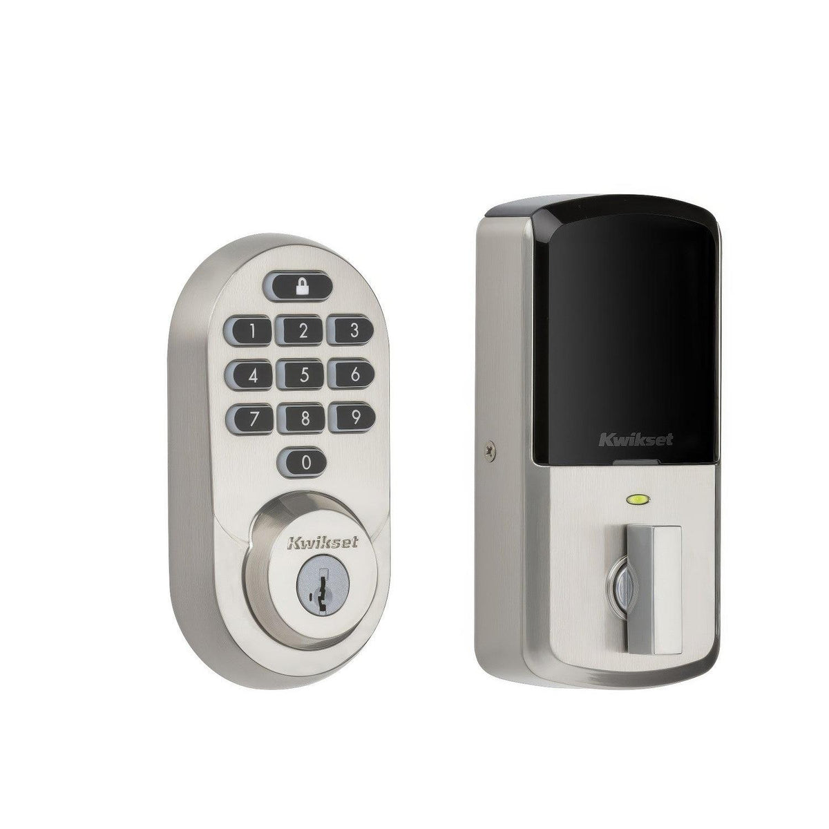 Kwikset 938WIFIKYPD-15S Halo Wi-Fi Enabled Smart Lock Electronic Door Lock with SmartKey Satin Nickel