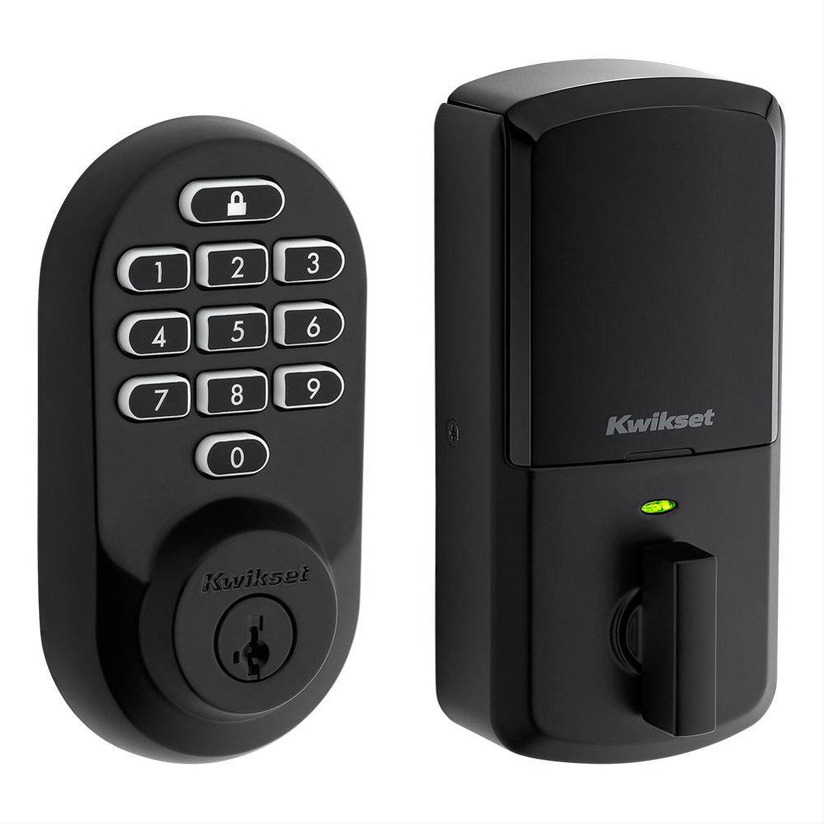 Kwikset 938WIFIKYPD-514S Halo Wi-Fi Enabled Smart Lock Electronic Door Lock with SmartKey Matte Black