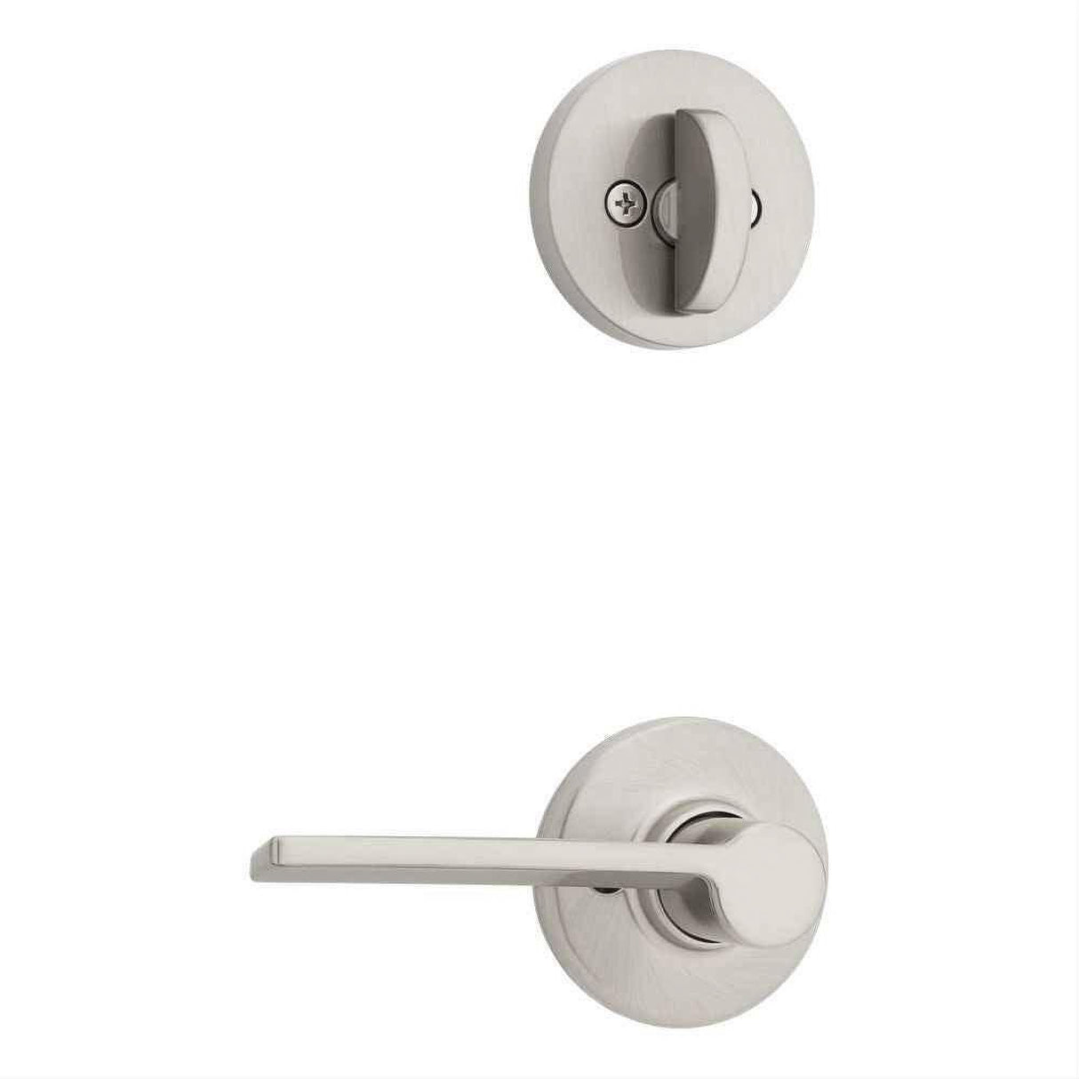 Kwikset 966LRLRDTRH-15.UNIV Ladera Handleset Trim with Round Rose Satin Nickel