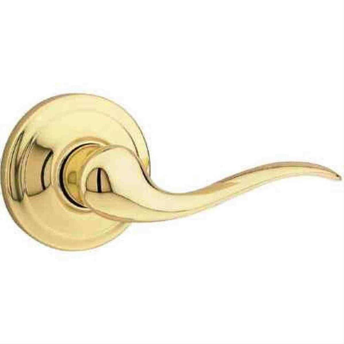 Kwikset 968TNLLH-3 Tustin Left Hand Dummy Lever Interior Trim Pack - Bright Brass