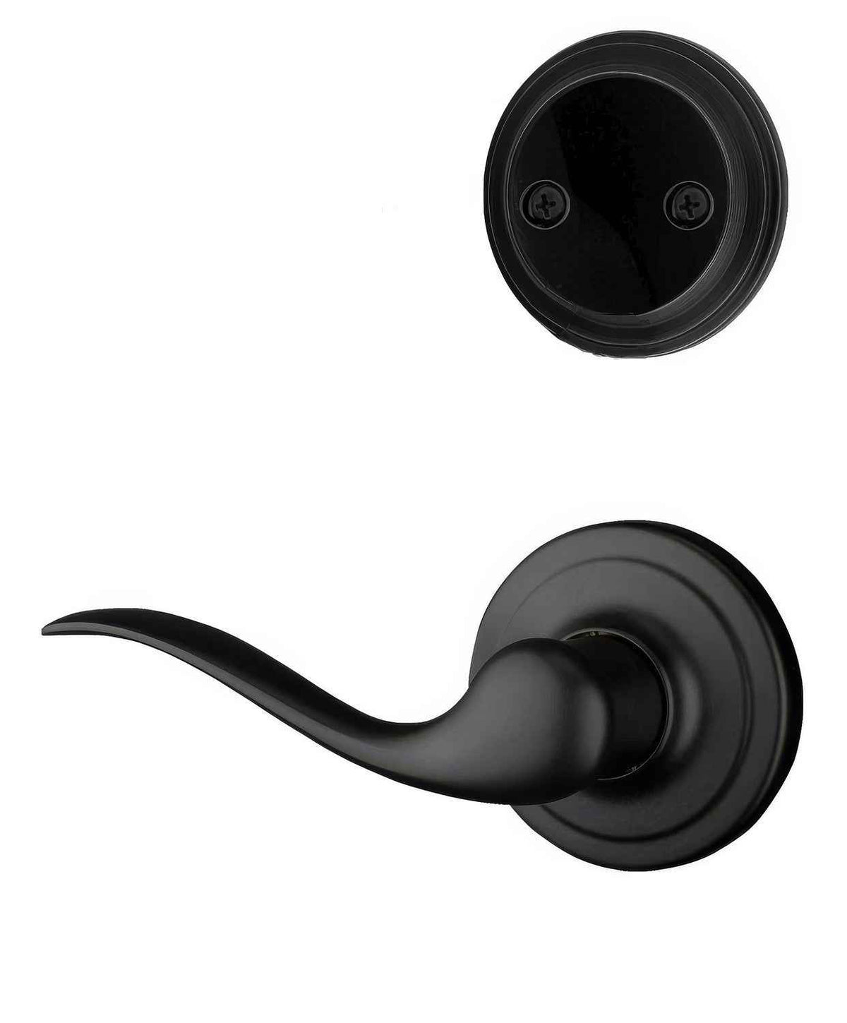 Kwikset 968TNLRH-514 Tustin Right Hand Dummy Lever Interior Trim Pack - Matte Black