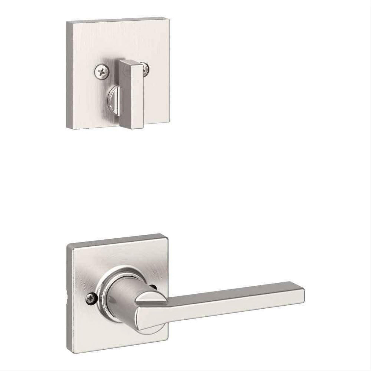 Kwikset 971CSLSQT-15 Casey Handleset Trim with Square Rose Satin Nickel