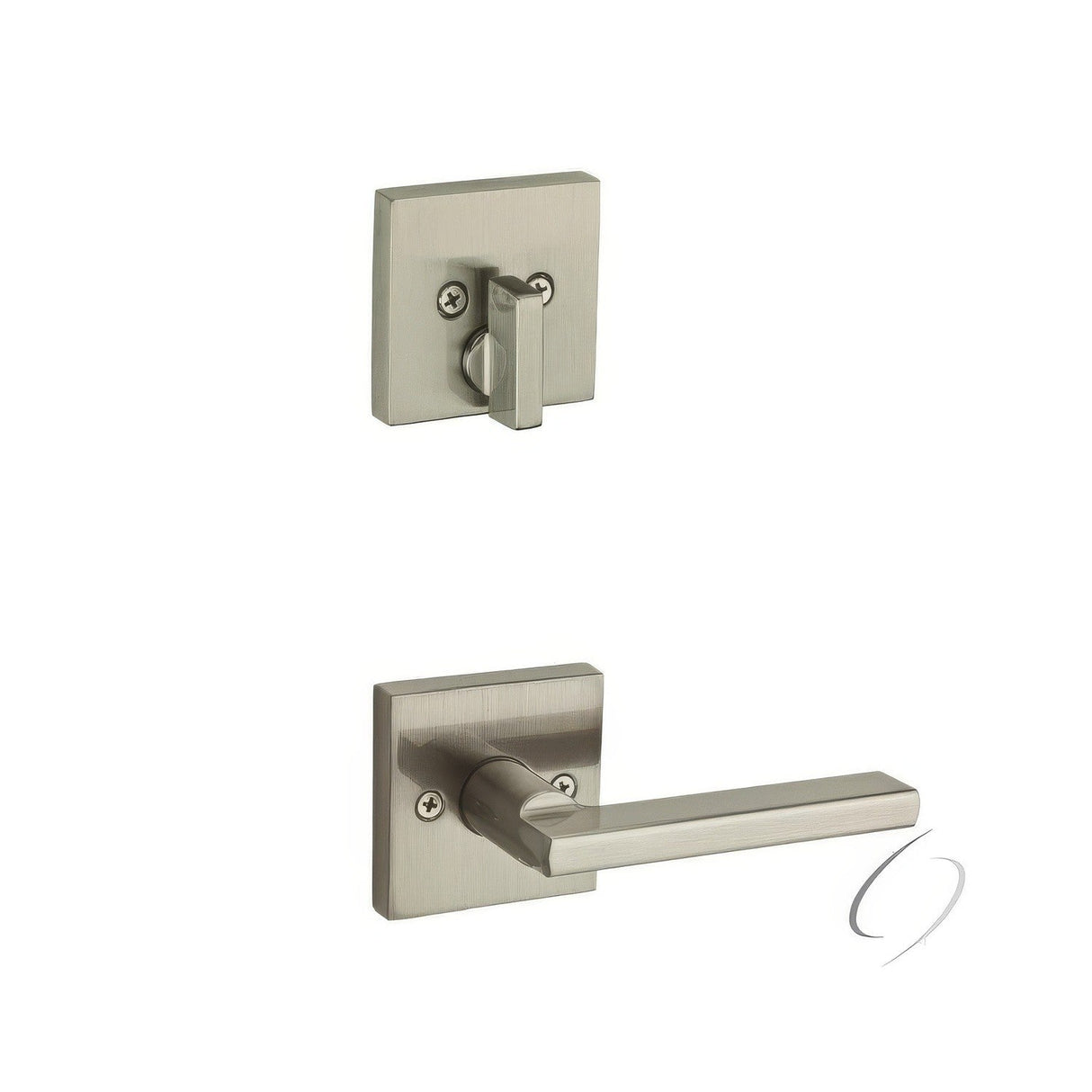 Kwikset 971HFLSQT-15 Halifax Handleset Trim with Square Rose Satin Nickel