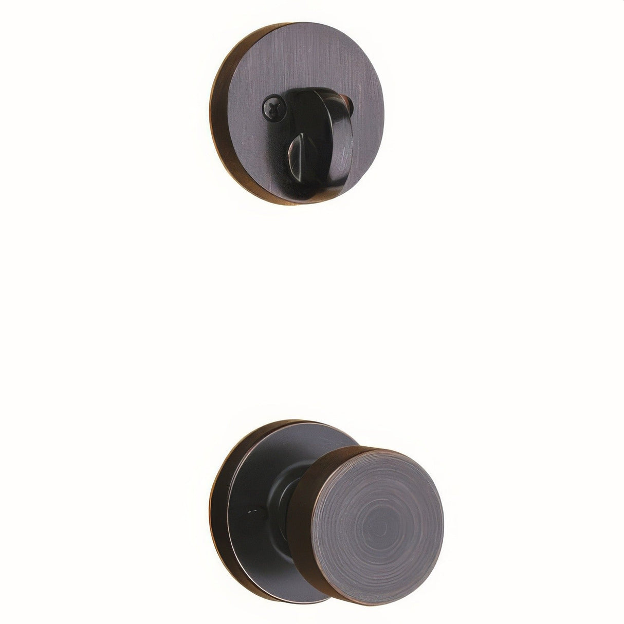 Kwikset 971PSKRDT-11P Pismo Handleset Trim with Round Rose Venetian Bronze