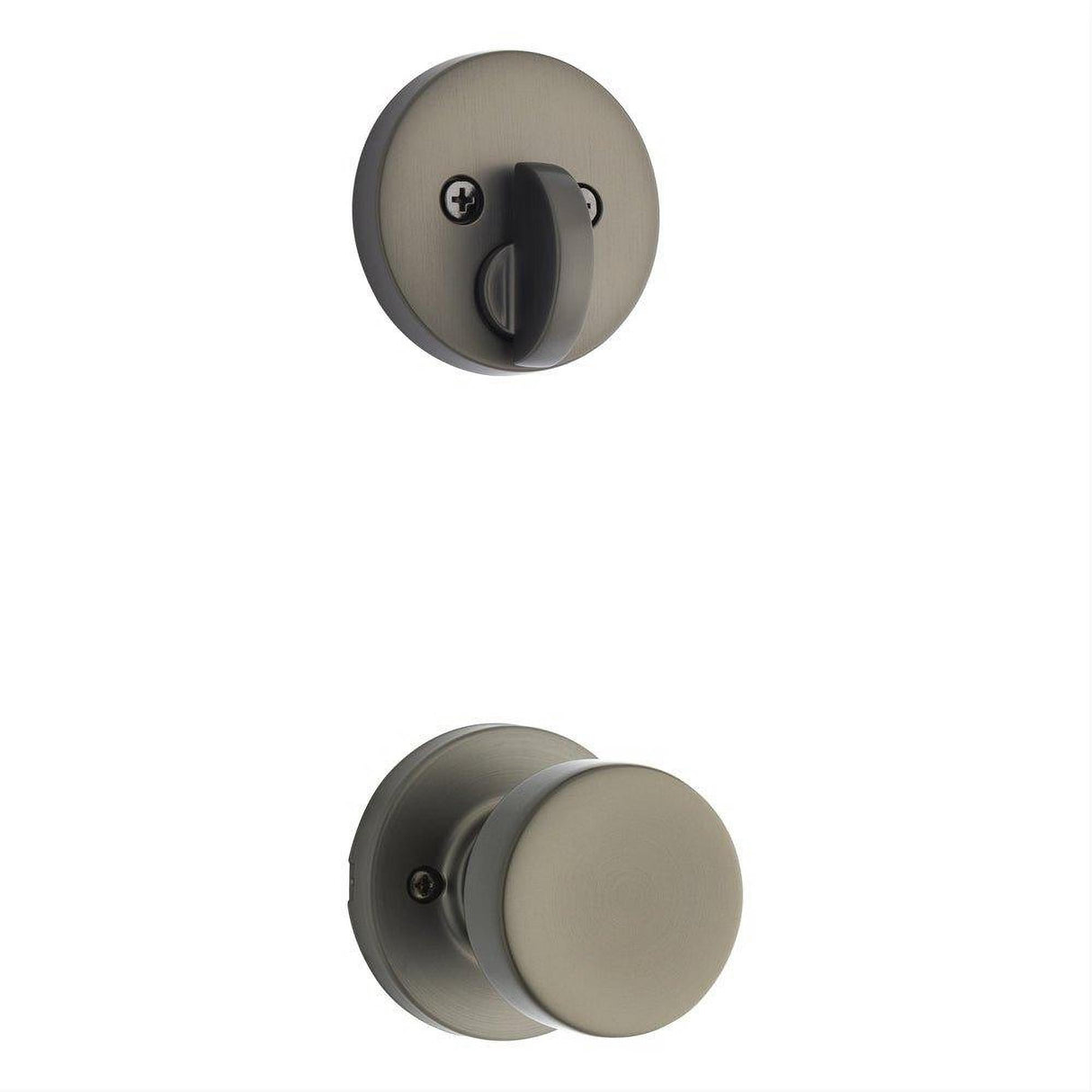 Kwikset 971PSKRDT-18G Pismo Handleset Trim with Round Rose Gunmetal