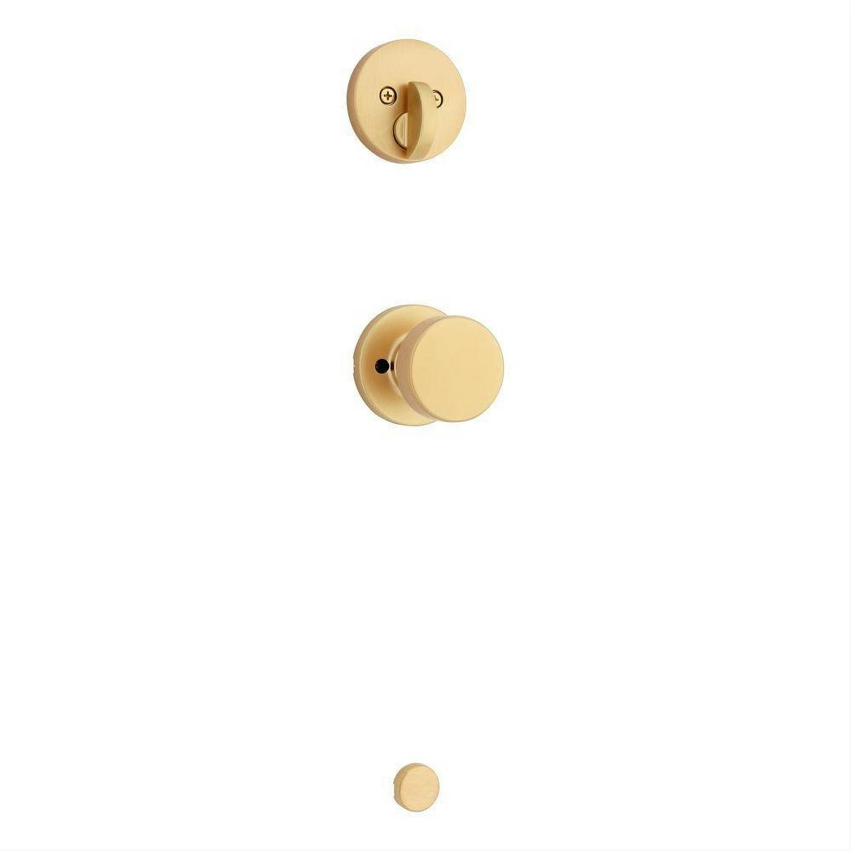 Kwikset 971PSKRDT-4 Pismo Handleset Trim with Round Rose Satin Brass