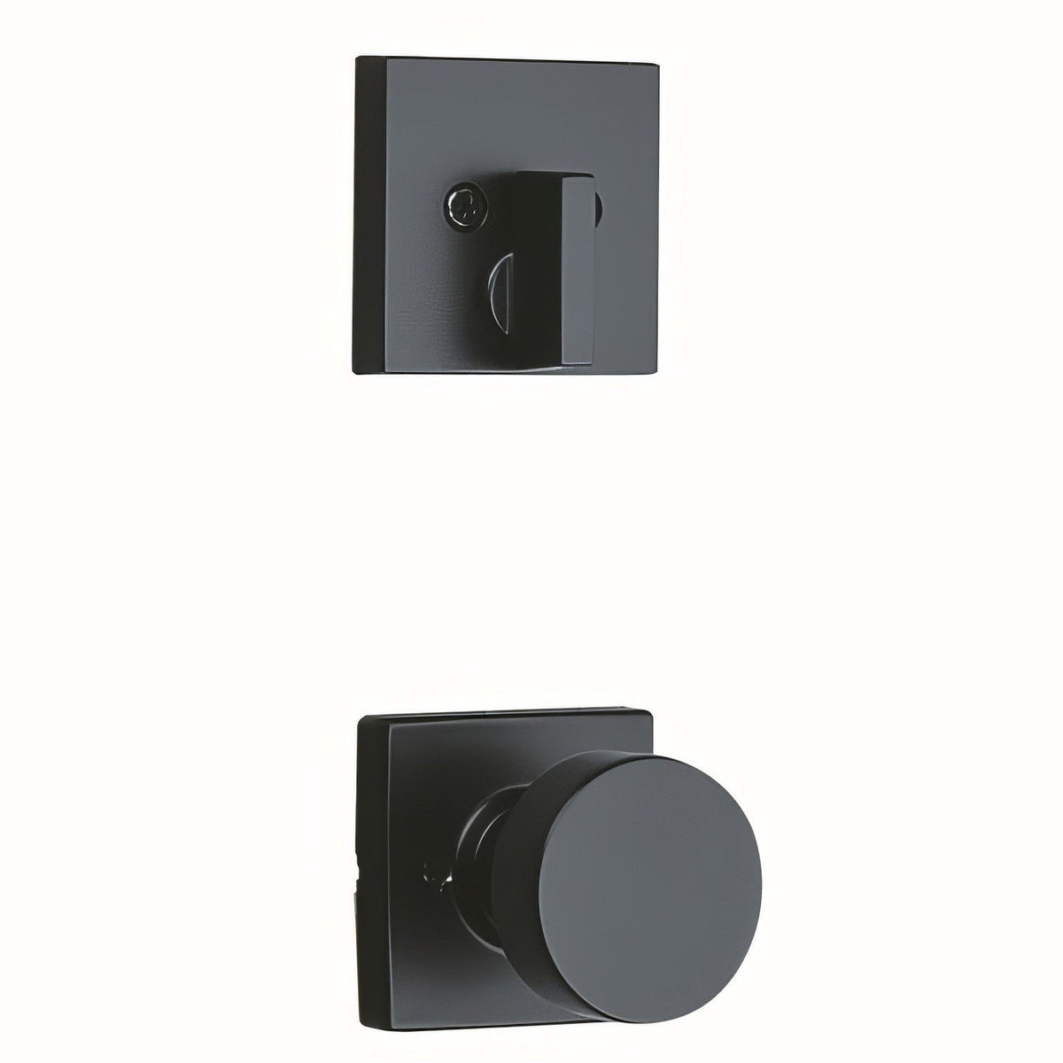 Kwikset 971PSKSQT-514 Pismo Handleset Trim with Square Rose Matte Black