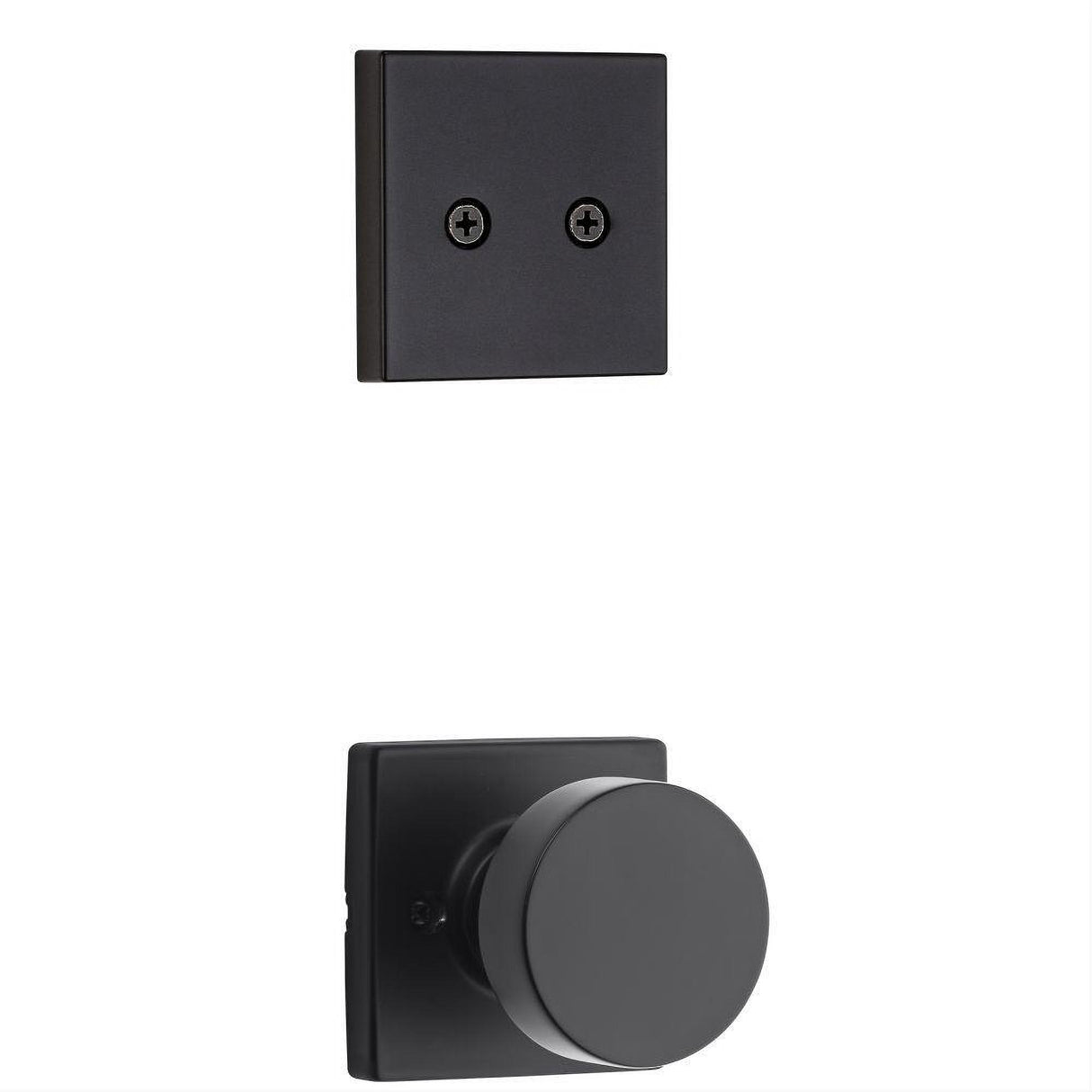Kwikset 973PSKSQT-514 Pismo Handleset Trim with Square Rose Matte Black