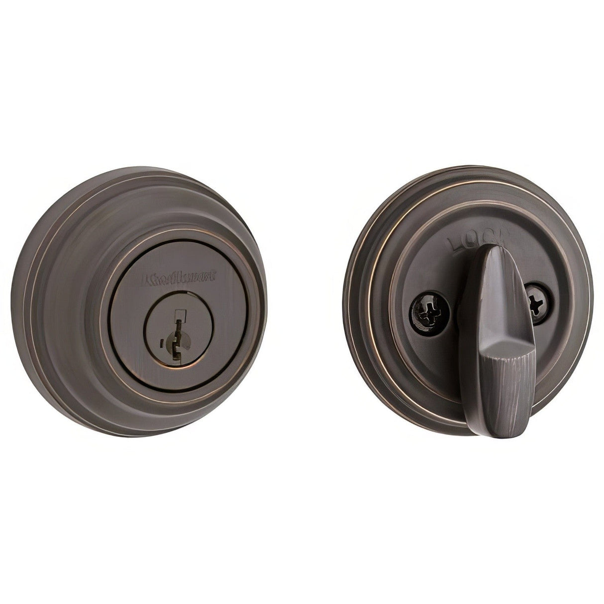 Kwikset 980-11PS.STRKP Single Cylinder Deadbolt Venetian Bronze