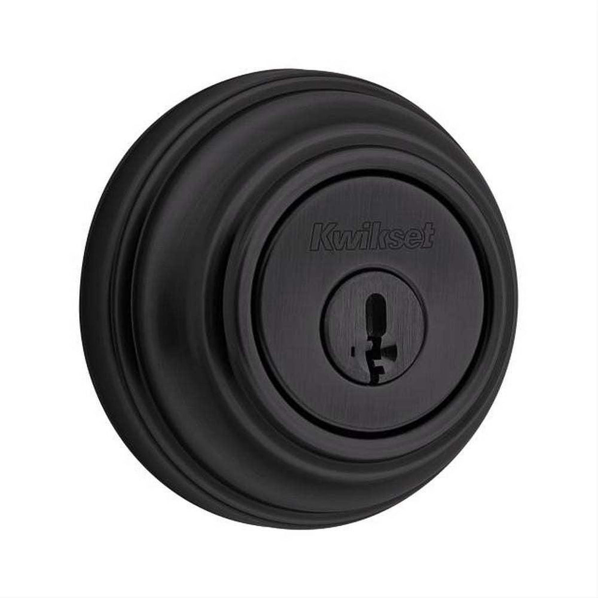 Kwikset 985-514S.STRKP Double Cylinder Deadbolt Matte Black