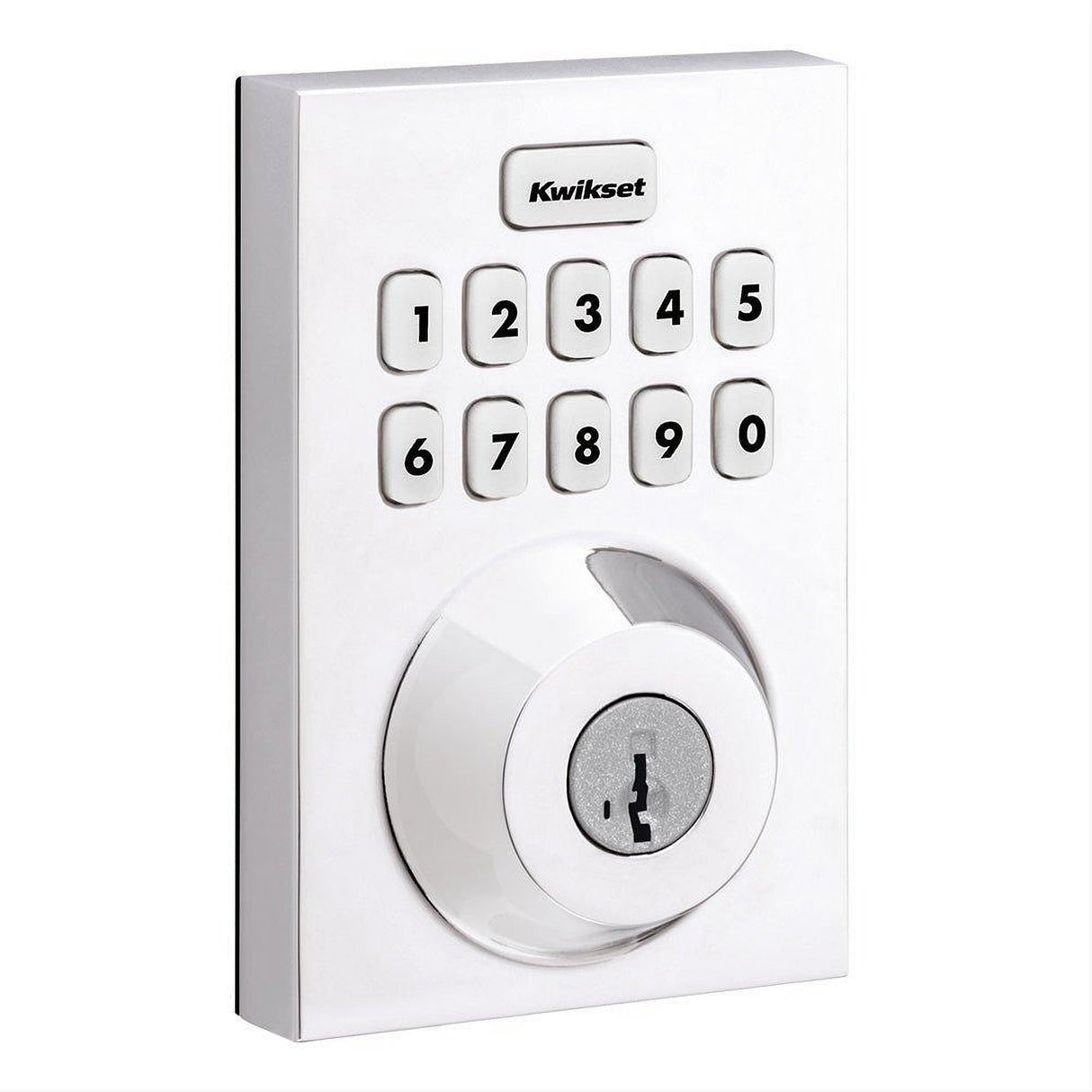 Kwikset HC620CNTZW700LR-26S Contemporary Home Connect Keypad Connected Smart Lock Deadbolt with Z-Wave 700 Long Range and SmartKey with RCALFD Latch and RCS Strike Bright Chrome