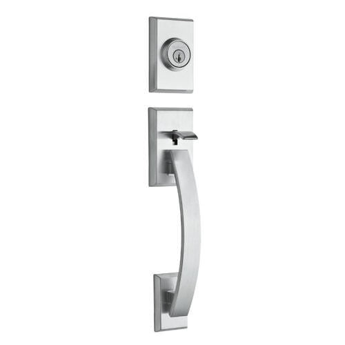 Kwikset 801TVHLIP-26DS satin chrome double cylinder handleset
