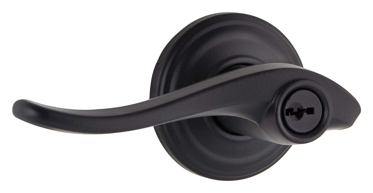 Kwikset 740AVL-514 iron black keyed entry lever